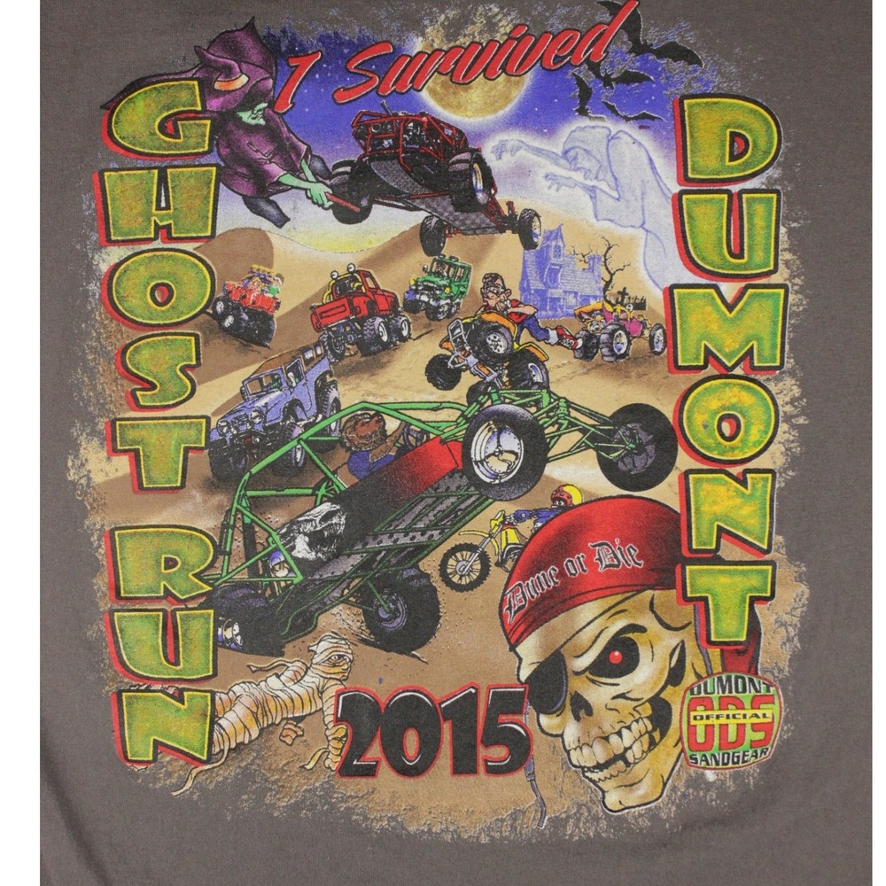 Dumont Ghost Run 2015 Dune or Die Graphic T-Shirt Brown Mens Large - Picture 3 of 13